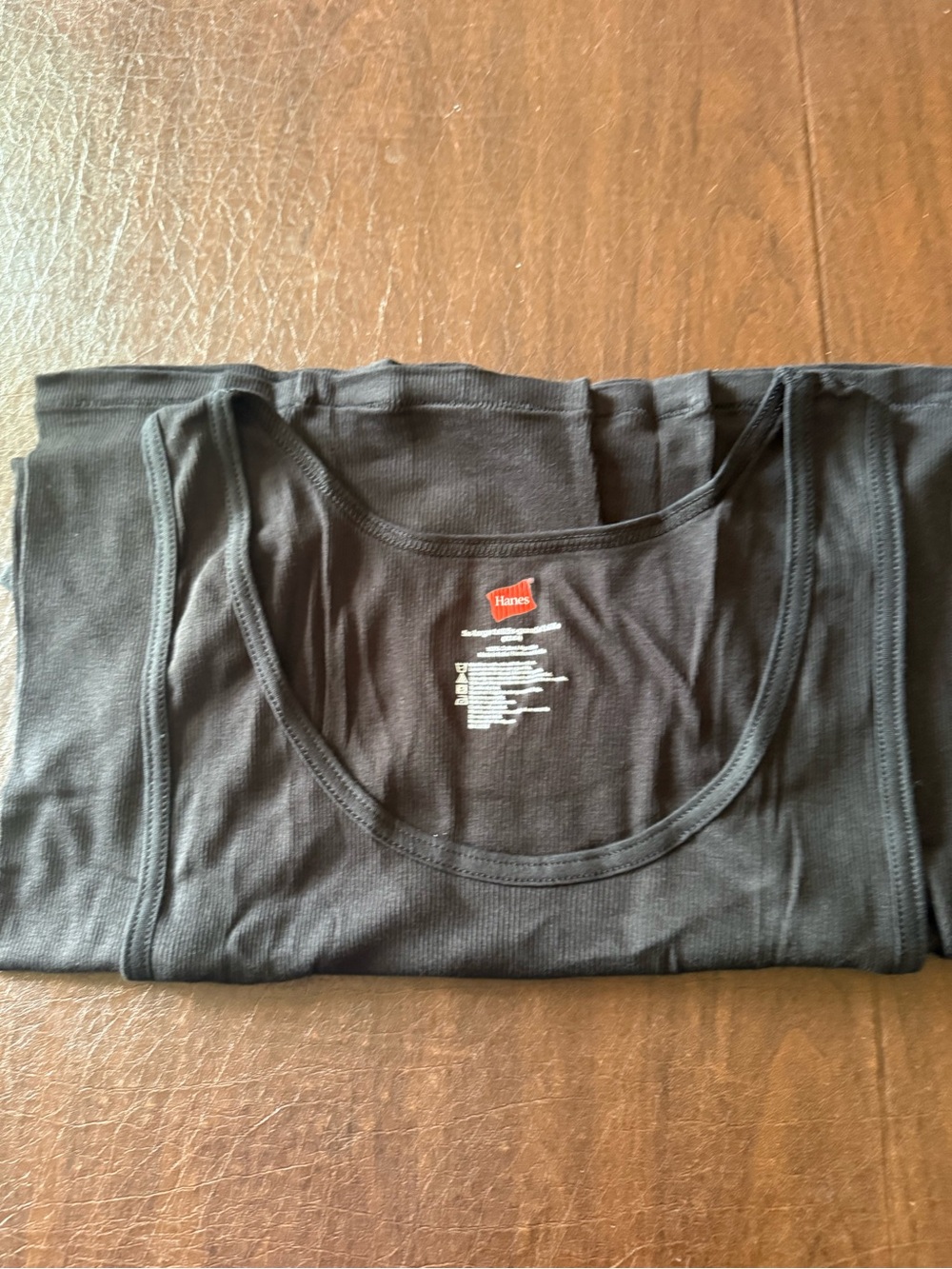Men’s Big & Tall Hanes Black Ribbed Tank Top